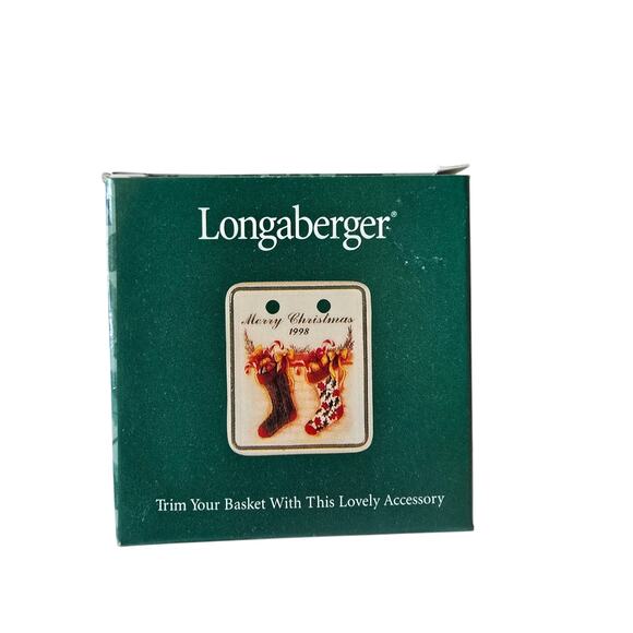 Longaberger Other - Vintage Longaberger Christmas Stocking Basket Tag Open Box
